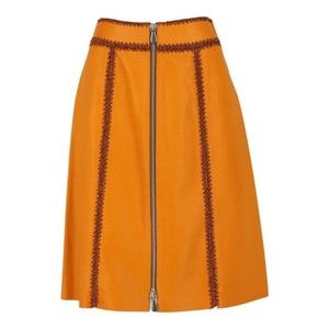 Bottega Veneta Calfskin Leather Zip-Up Skirt - NWT